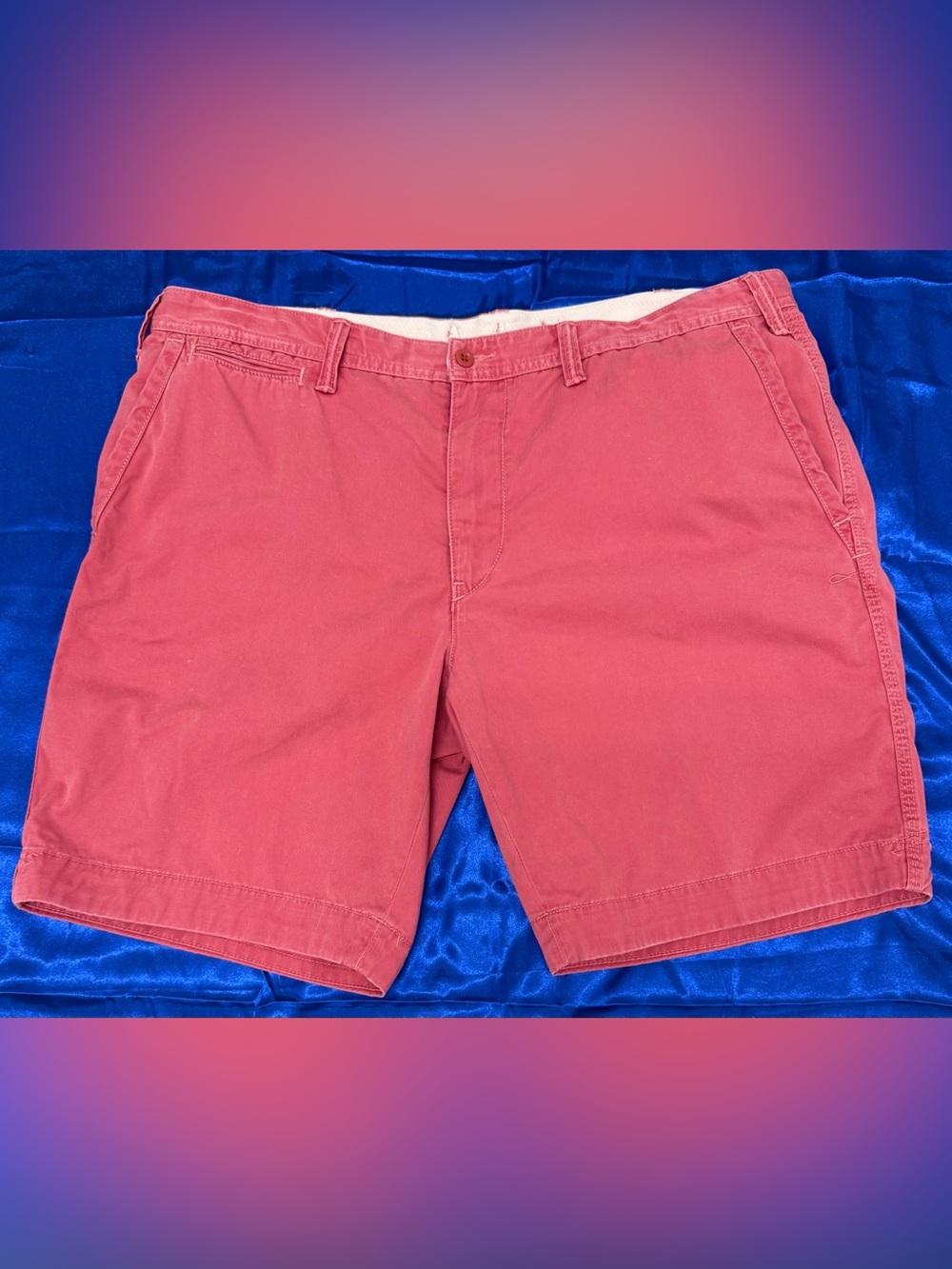 Polo by Ralph Lauren Coral Pink Flat Front Chino Shorts Relaxed Fit - Men’s - 40